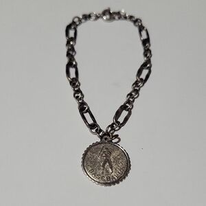 Sterling Silver  Baseball Charm Bracelet
